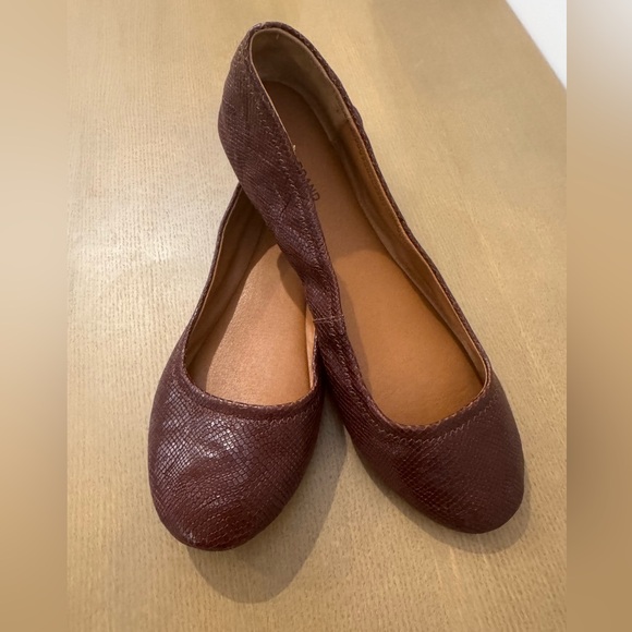 Lucky Brand Emmie Brown Textured Women's Ballet Flats Size 11M NWOT - Picture 5 of 9